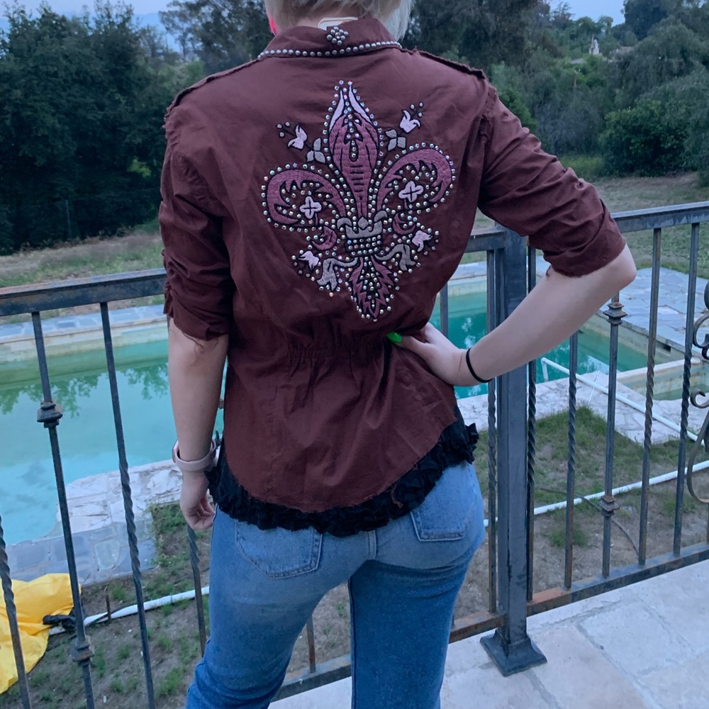 Bling button up shirt